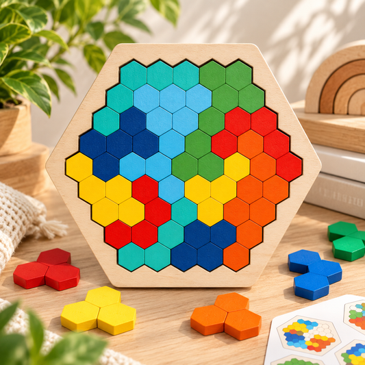 Colorful 3D Wooden Tangram Puzzle